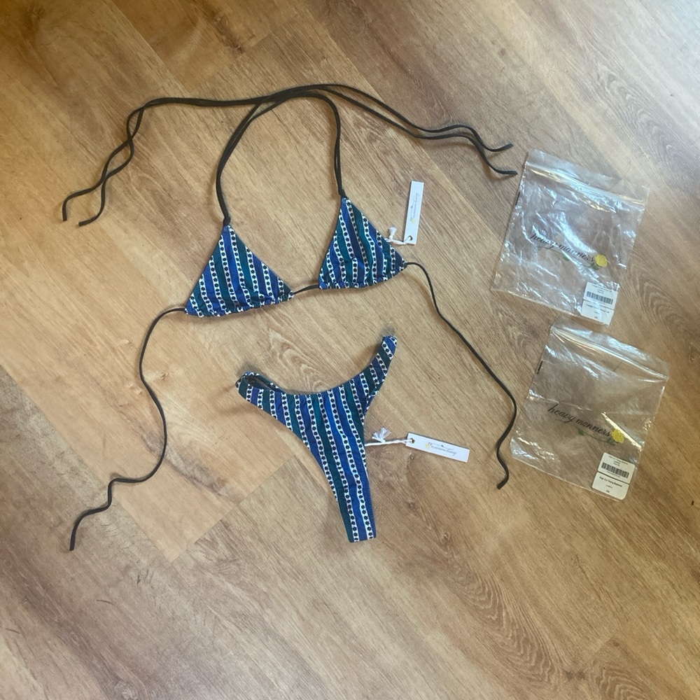 Heavy Manners Lovefool Blue and White Bikini